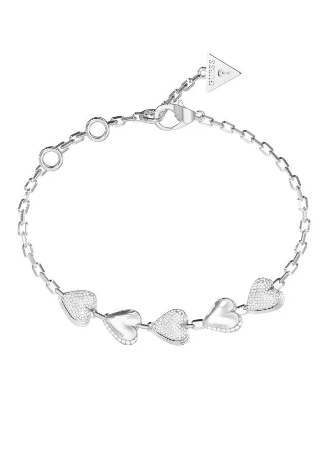 GUESS Multi Hearts Pave Chain Bracelet